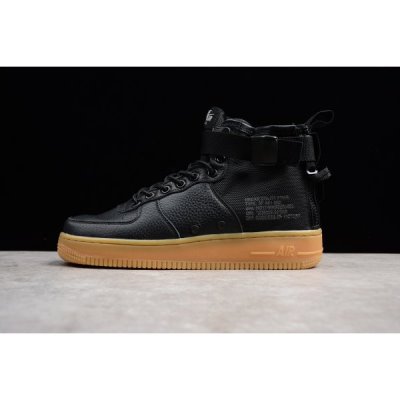 Nike Erkek Sf-af1 Mid Siyah / Açık Kahverengi Kaykay Ayakkabı Türkiye - NWCE7OA6